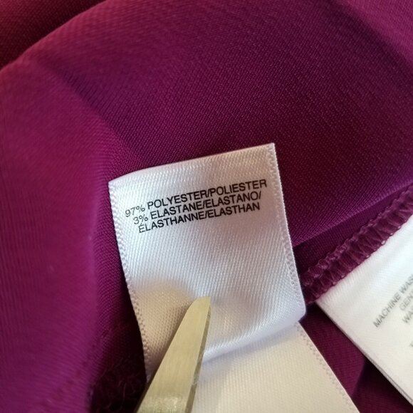 Rachel Roy Collection Satin Blouse Victorian Violet PLUS SIZE 24W Stretch Purple - Picture 8 of 12